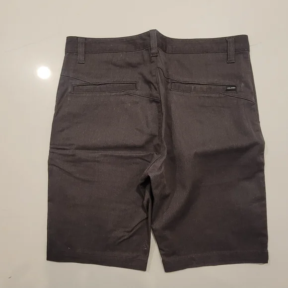 Volcom Men's Charcoal Flat Front Shorts - Picture 2 of 3